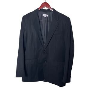 Luel studio Blck 100% wool boxed blazer jacket sz 2
